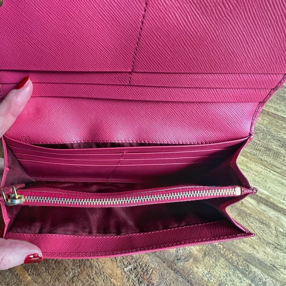 *Euc* Authentic Prada Raspberry Saffiano Leather … - image 6